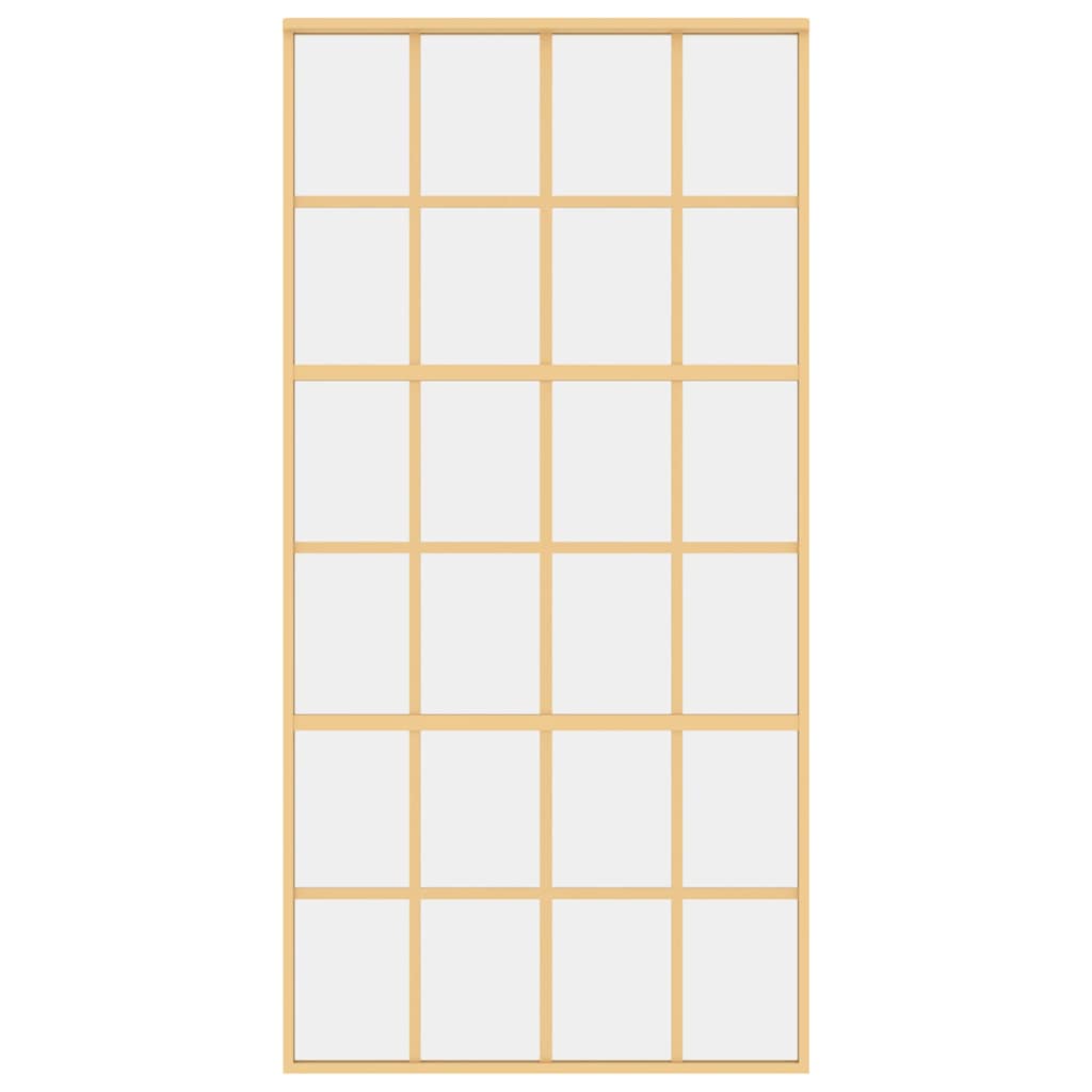Porta deslizante 102,5x205 cm vidro esg/alumínio dourado