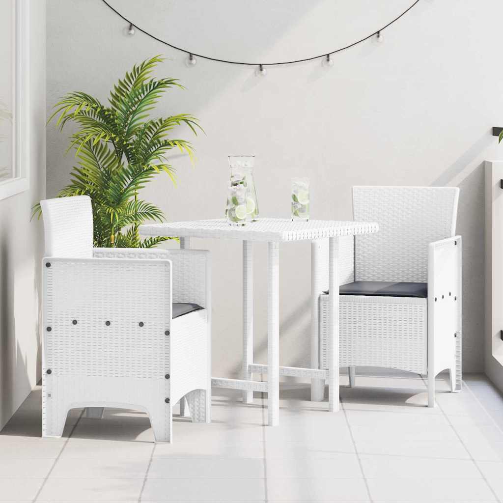 Cadeira de jardim 2 unid. branco polipropileno