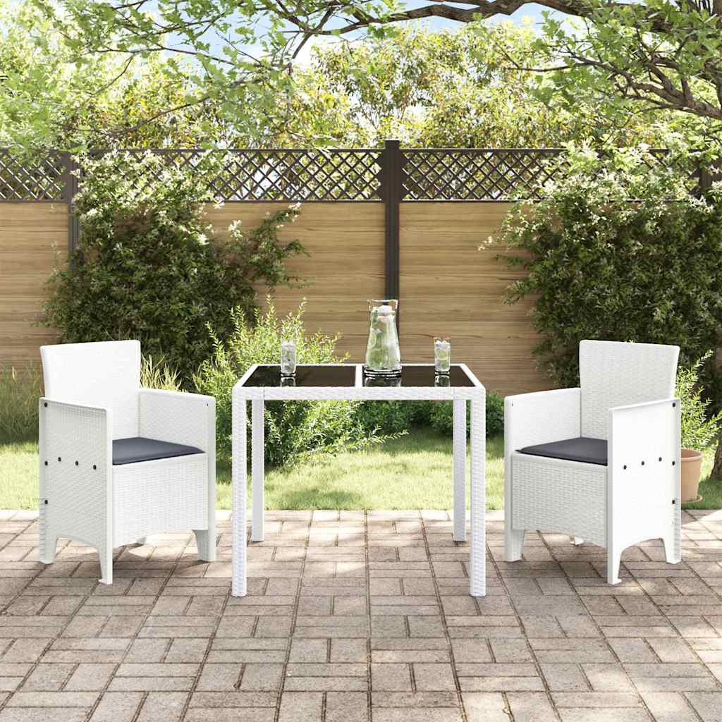 Cadeira de jardim 2 unid. branco polipropileno