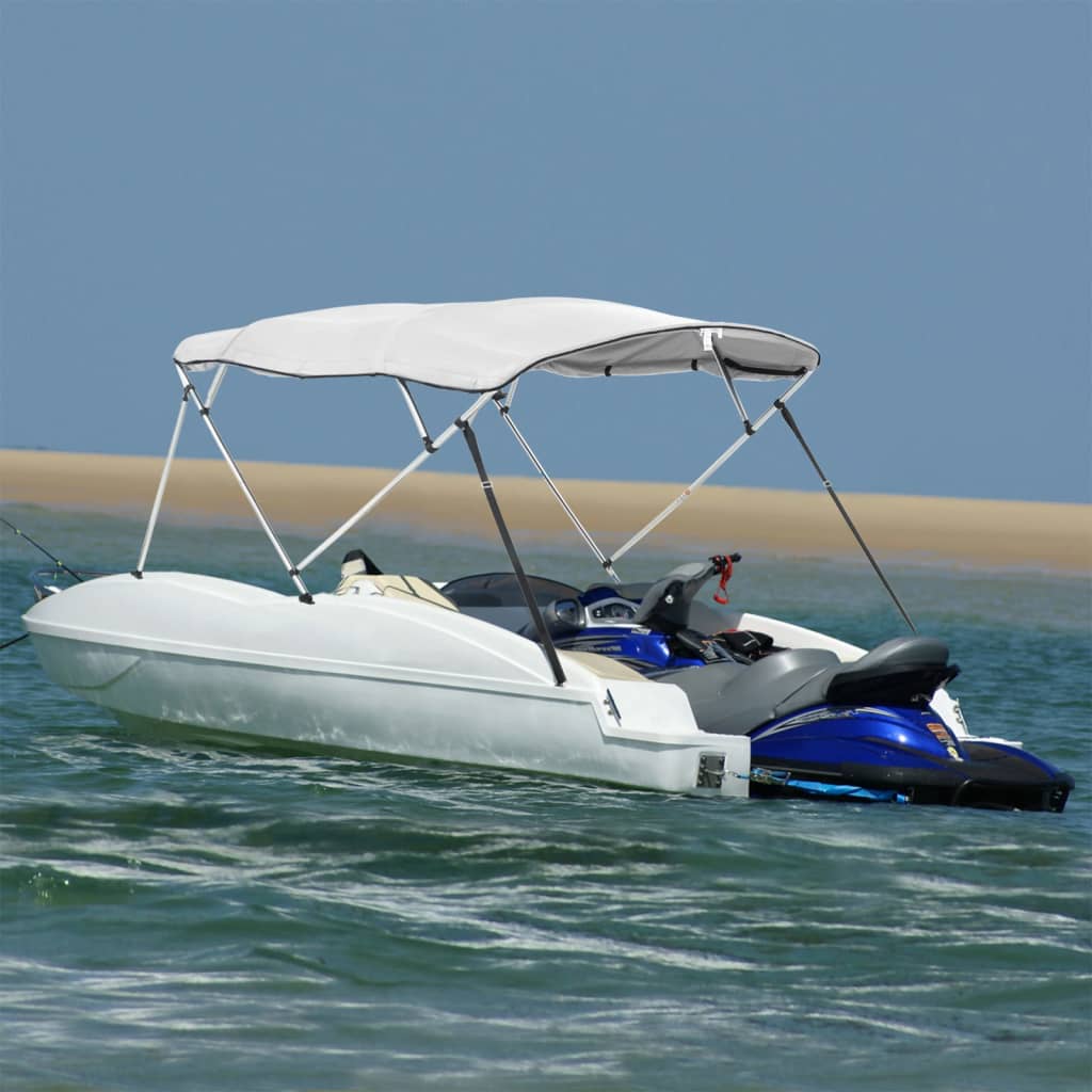 Toldo de 4 arcos bimini c/ paredes laterais 243x(200-213)x137cm