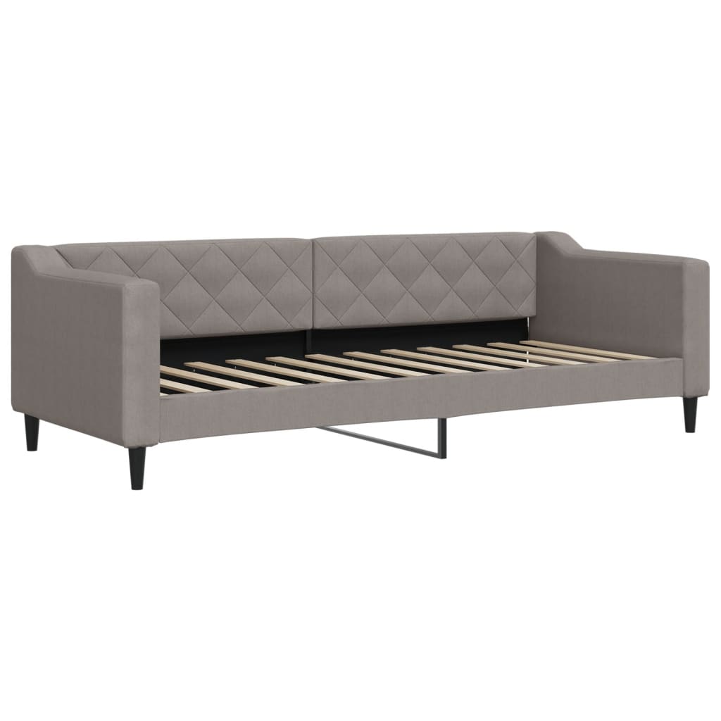 Sofá-cama c/ gavetão/gavetas 80x200 cm tecido cinza-acastanhado