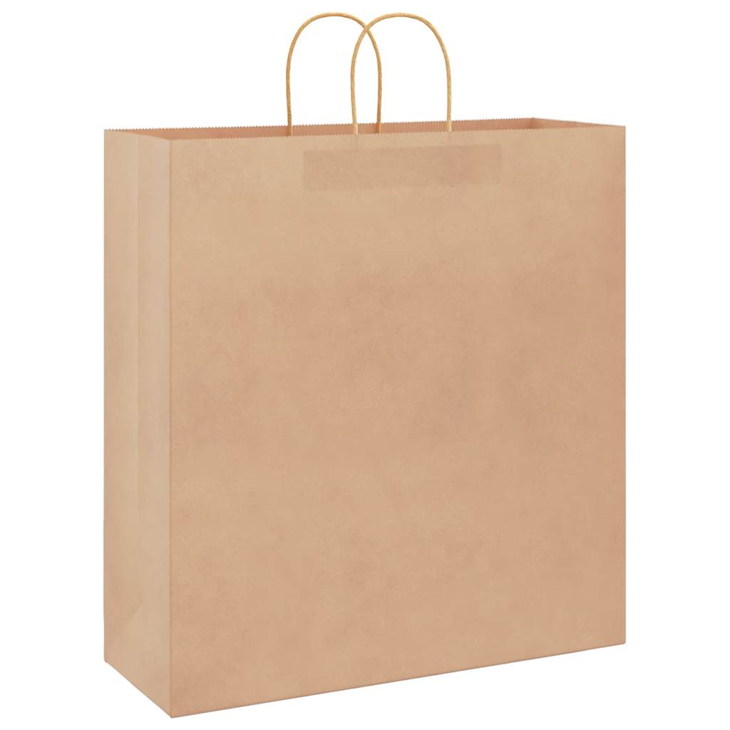 Sacos de papel 250 unid com alças castanho 45x17x48 cm