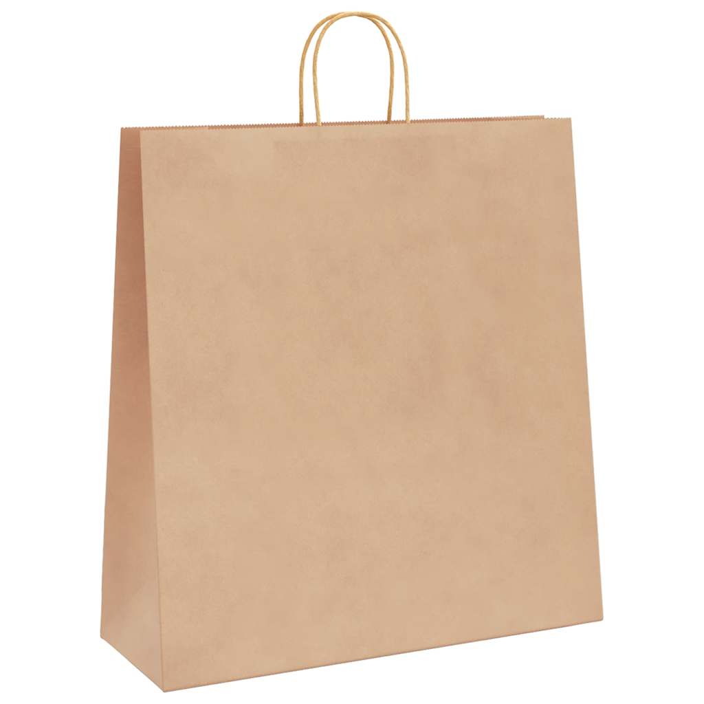 Sacos de papel 250 unid com alças castanho 45x17x48 cm