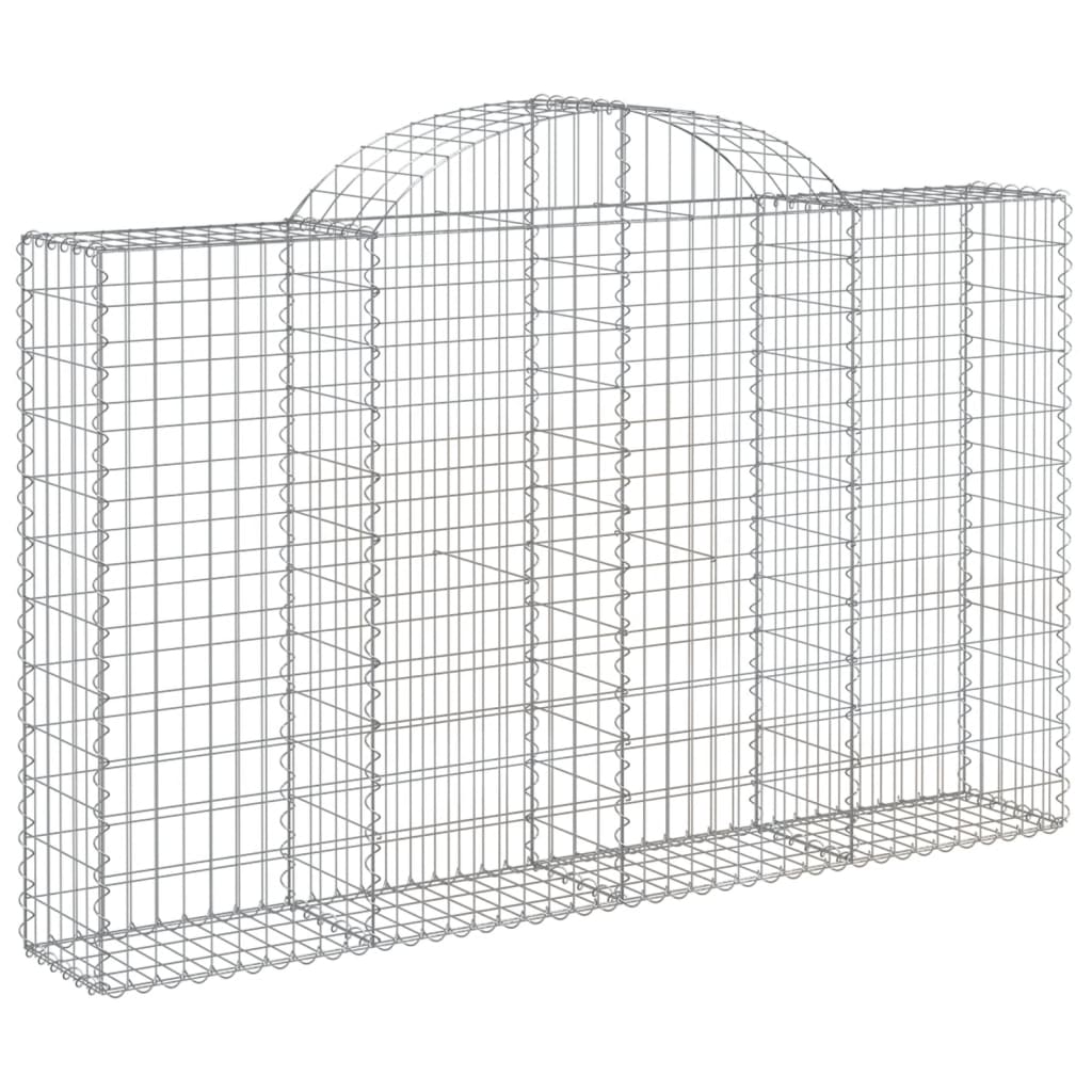 Cestos gabião arqueados 6pcs 200x30x120/140cm ferro galvanizado