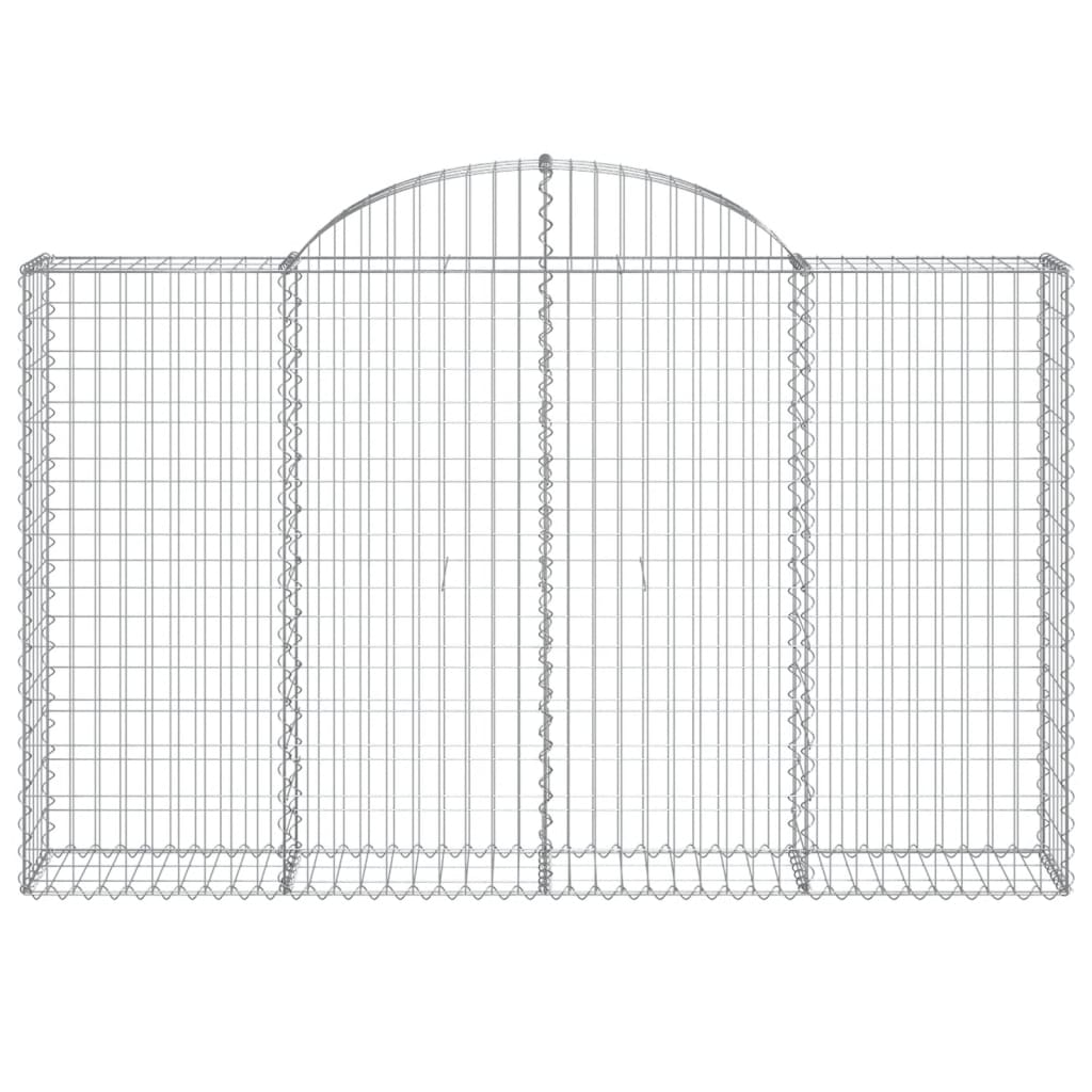Cestos gabião arqueados 6pcs 200x30x120/140cm ferro galvanizado