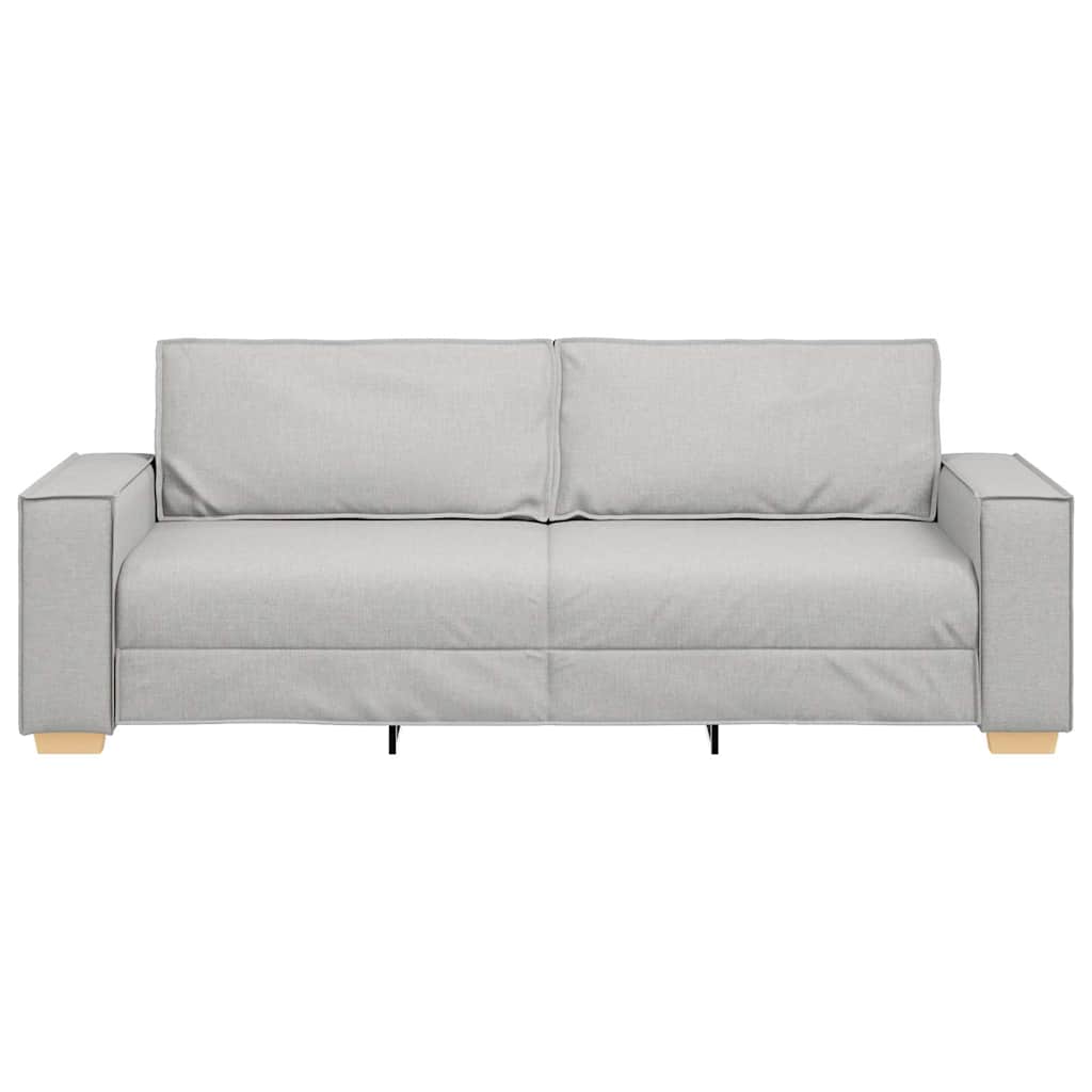 Sofá de 3 lugares cinza nuvem 220x78x84 cm tecido