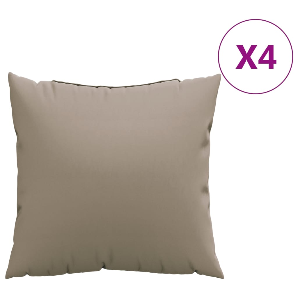 Almofadas de sofá 4 pcs 50x50 cm tecido cinza-acastanhado