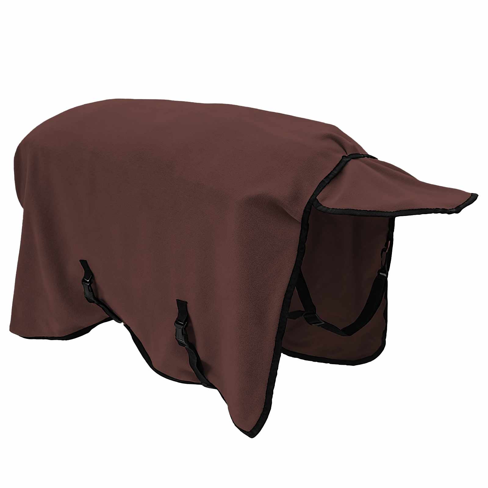Cobertor de cavalo marrom escuro completo 75 cm poliéster