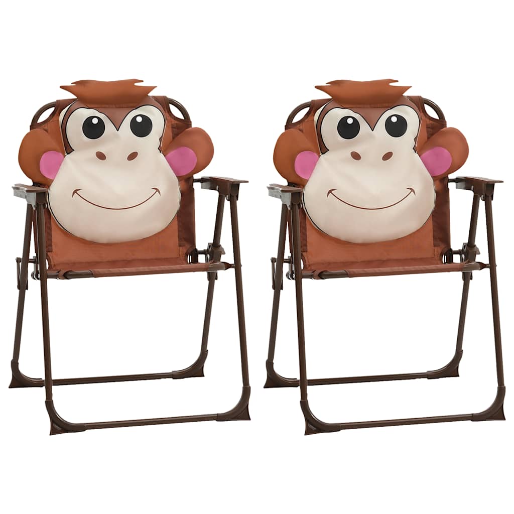 3 Pcs conjunto bistrô de jardim infantil c/ guarda-sol castanho