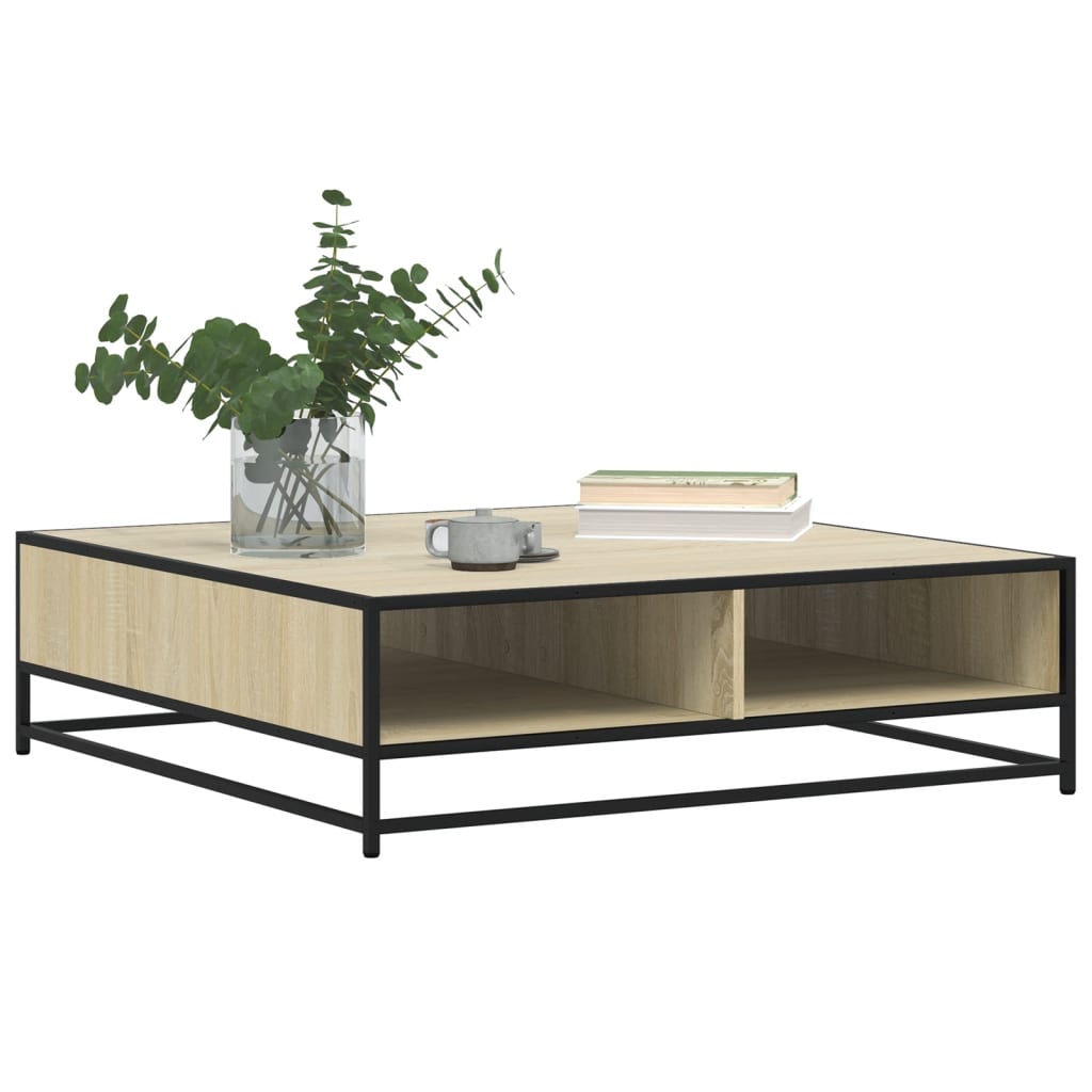Mesa centro 100x100x30 cm deriv. madeira/metal carvalho sonoma