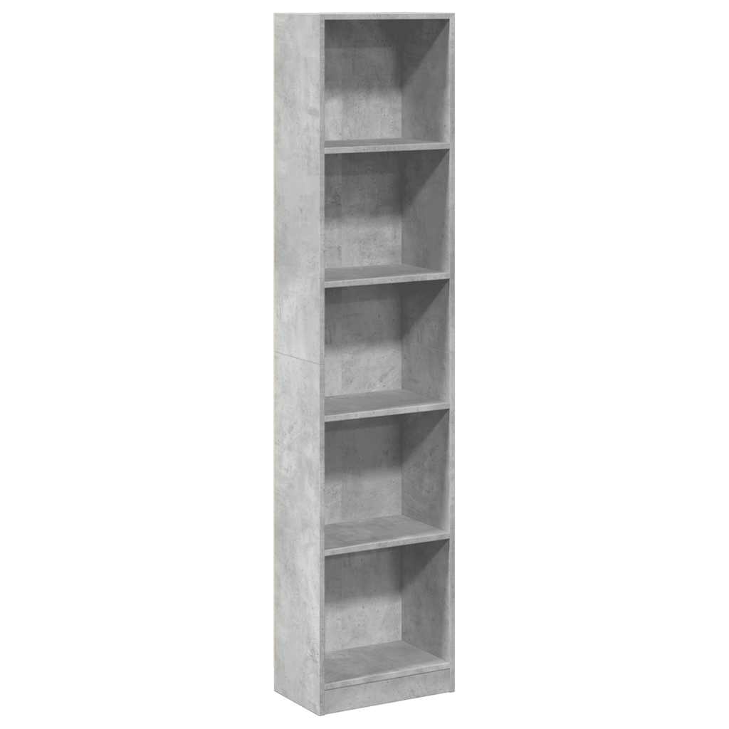 Estante 40x24x176 cm derivados de madeira cinzento cimento
