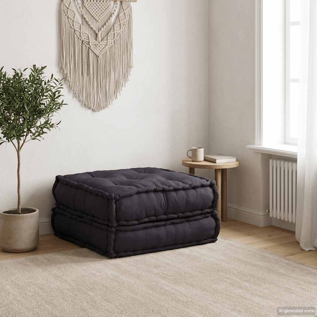 Unidade de sofá modular 70x70x36 cm tecido antracite