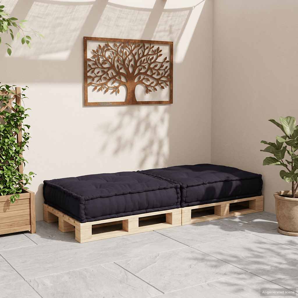 Unidade de sofá modular 70x70x36 cm tecido antracite