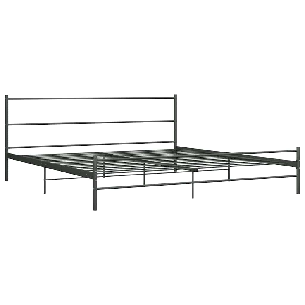 Estrutura de cama 180x200 cm metal cinzento