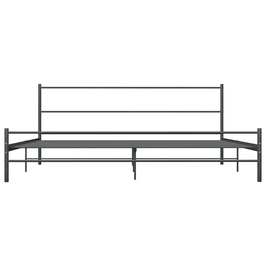 Estrutura de cama 180x200 cm metal cinzento