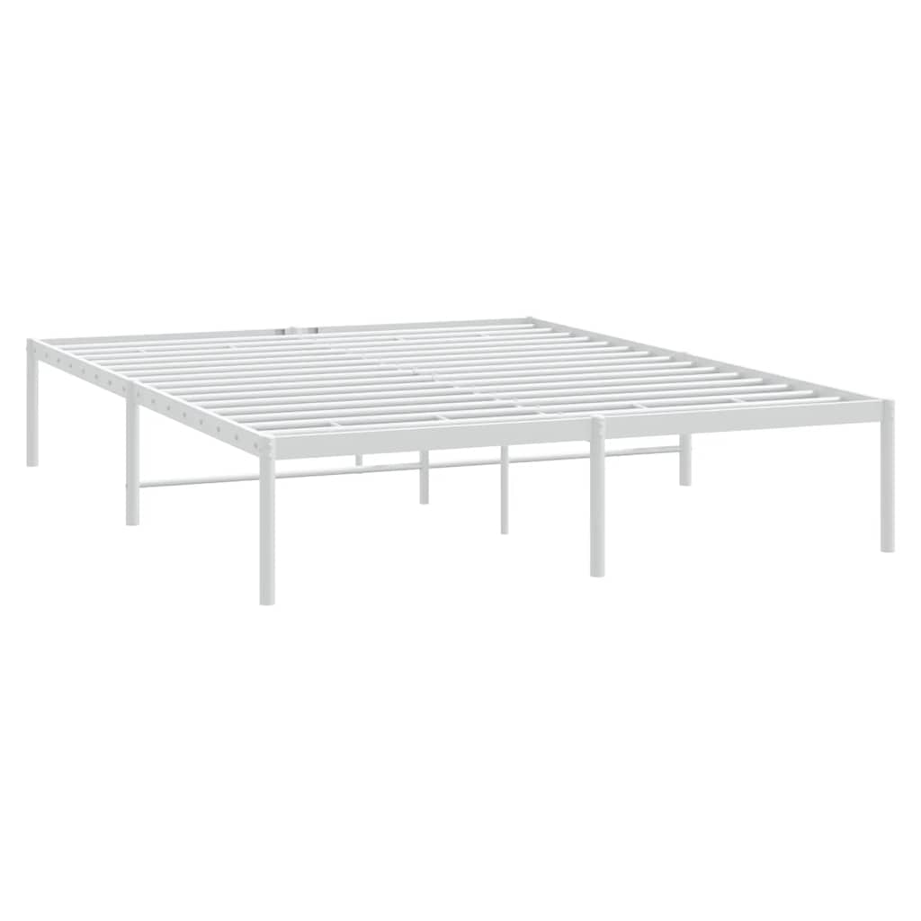 Estrutura de cama 140x200 cm metal branco