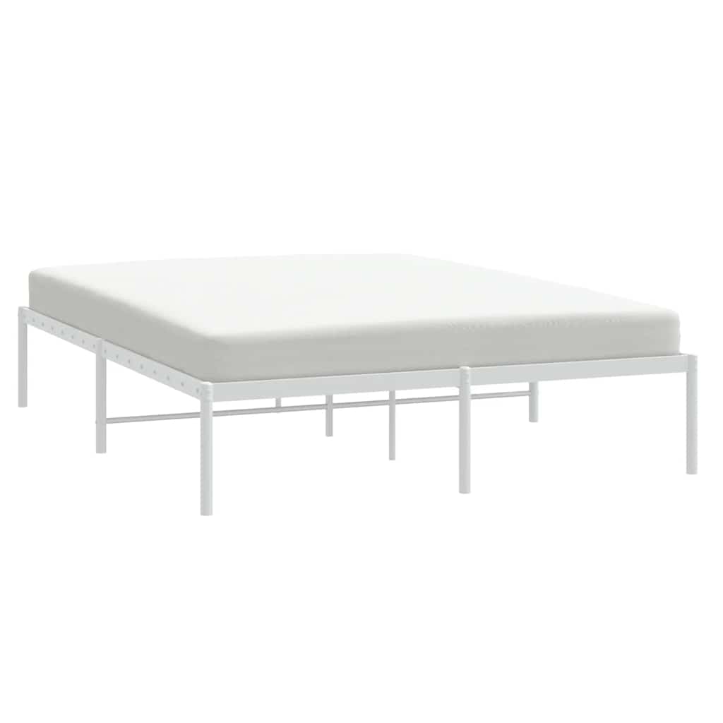 Estrutura de cama 140x200 cm metal branco