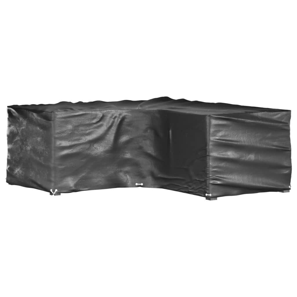 Capas p/ mobília jardim forma de l 2 pcs 12 ilhós 185x185x70 cm