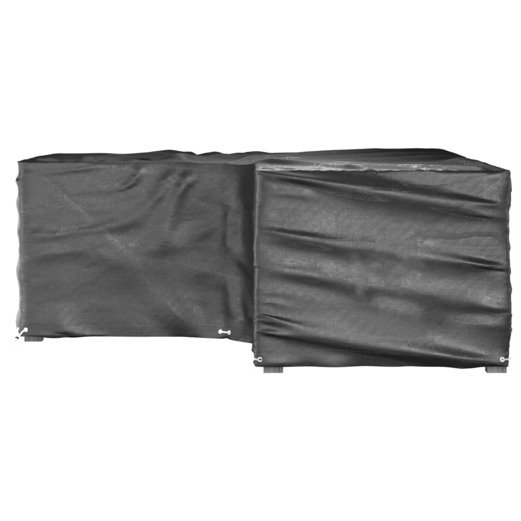 Capas p/ mobília jardim forma de l 2 pcs 12 ilhós 185x185x70 cm