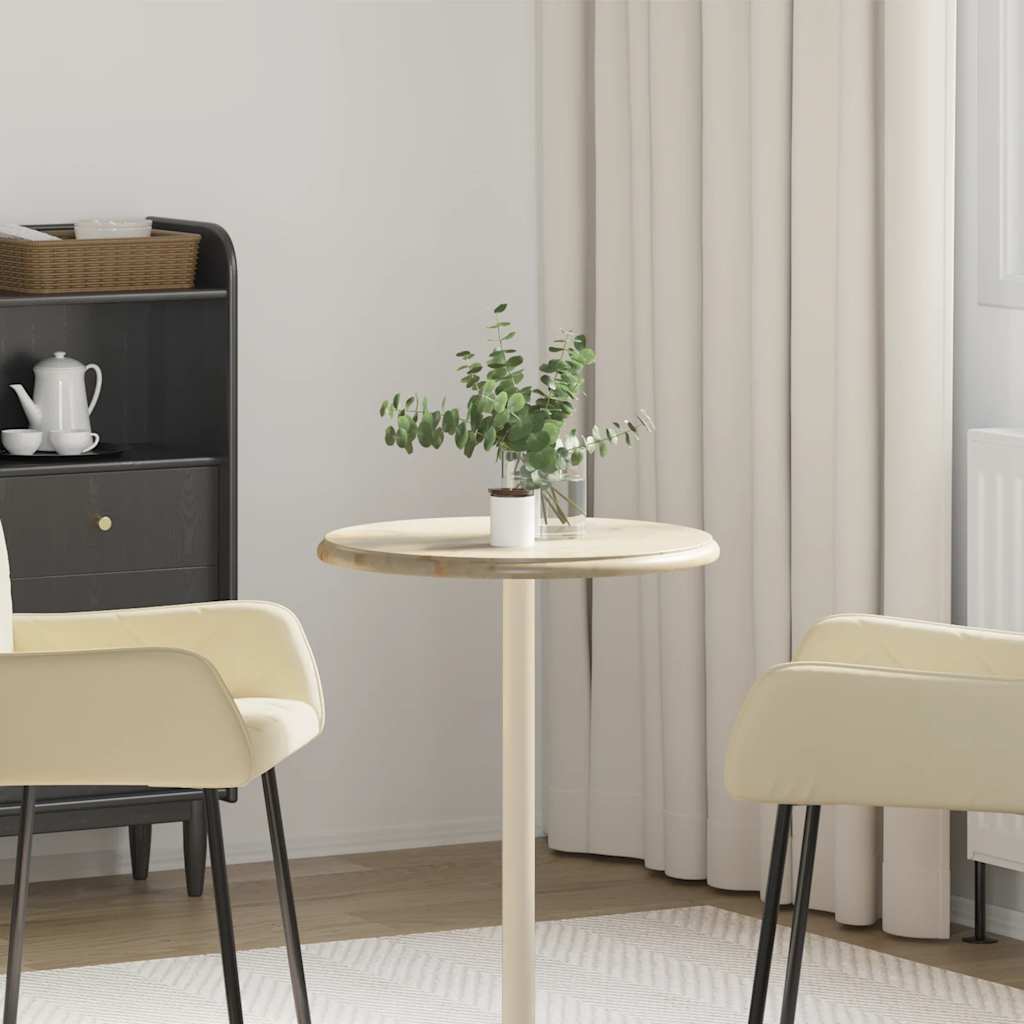 Tampo de mesa ø50x2,5 cm mármore cor creme