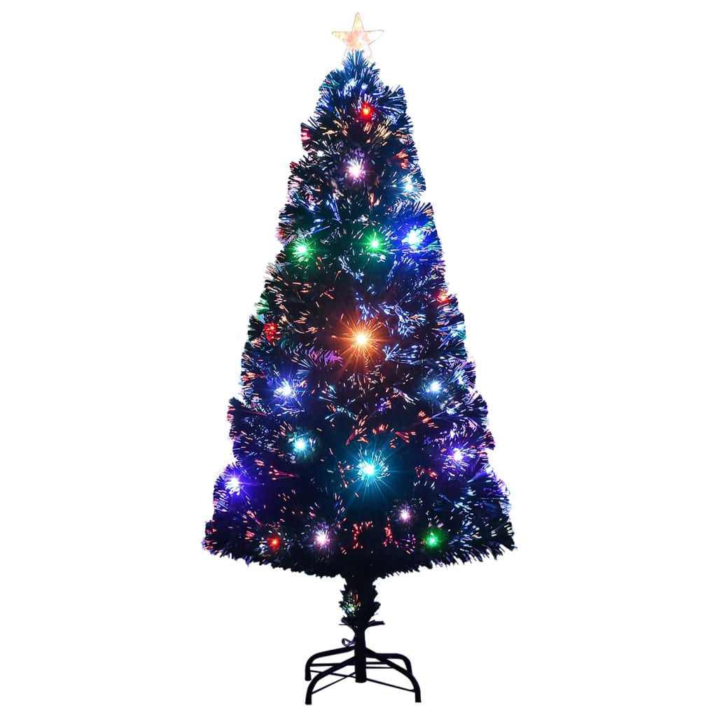 Árvore de natal pré-iluminada c/ suporte e LED 120 cm fibra ótica