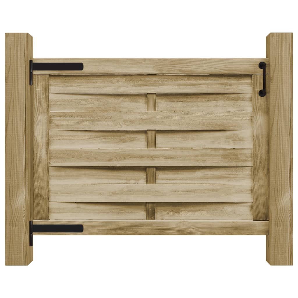 Portão de jardim 100x75 cm pinho impregnado verde