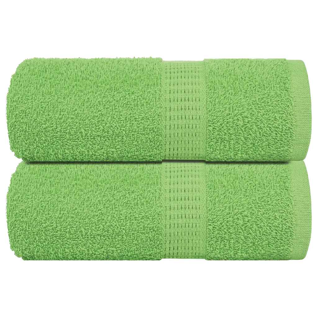Toalhas de bidé frogn 2pcs 30x50cm 360 g/m² verde maça