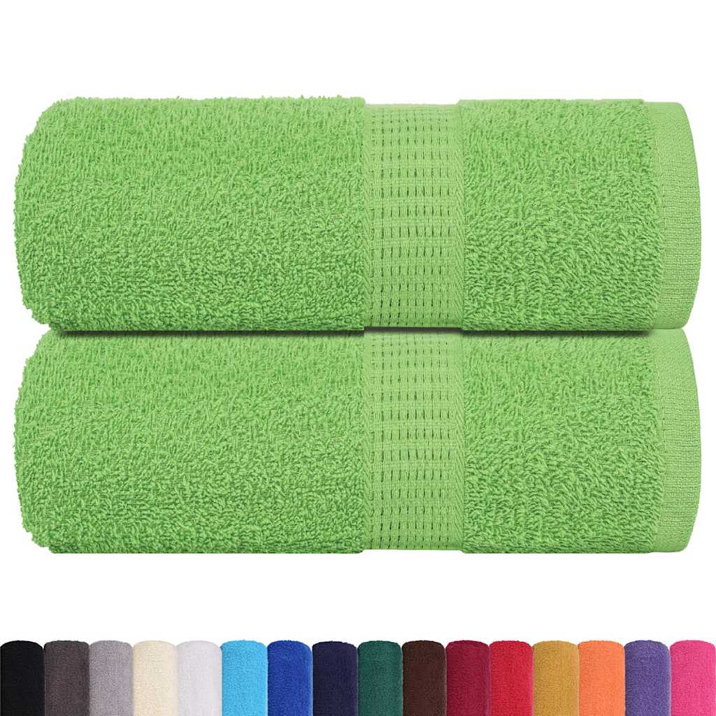 Toalhas de bidé frogn 2pcs 30x50cm 360 g/m² verde maça