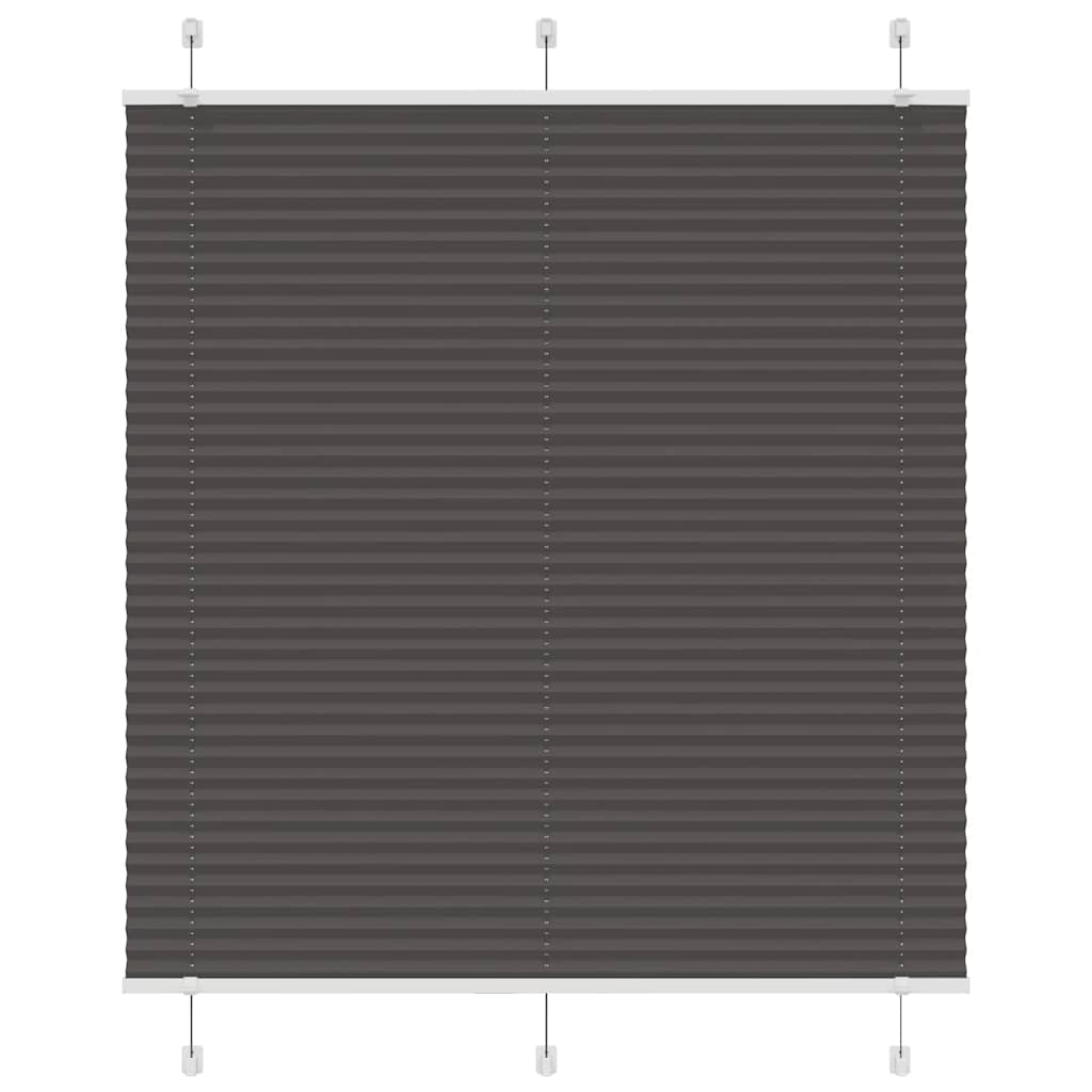 Preto plissada cega 115x150 cm largura tecido 114,4cm poliéster