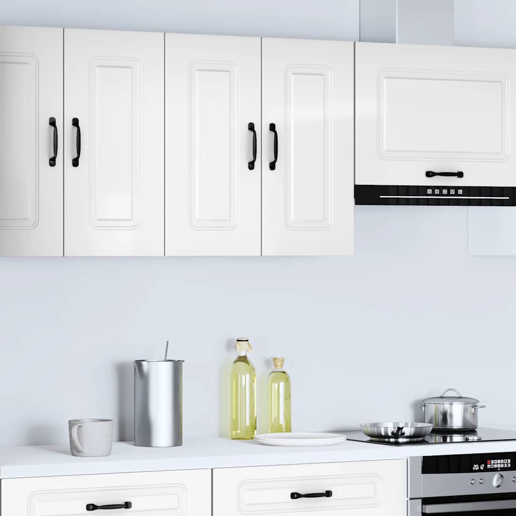 Armário de parede de cozinha kalmar branco alto brilho