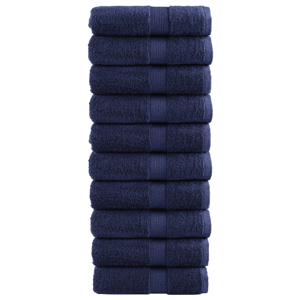 Toalhas bidé premium solund 10pcs 30x50 cm 600gsm azul-marinho