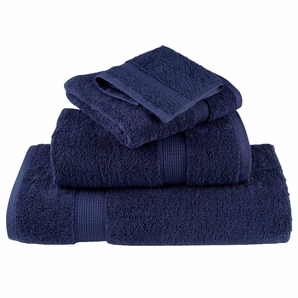 Toalhas bidé premium solund 10pcs 30x50 cm 600gsm azul-marinho