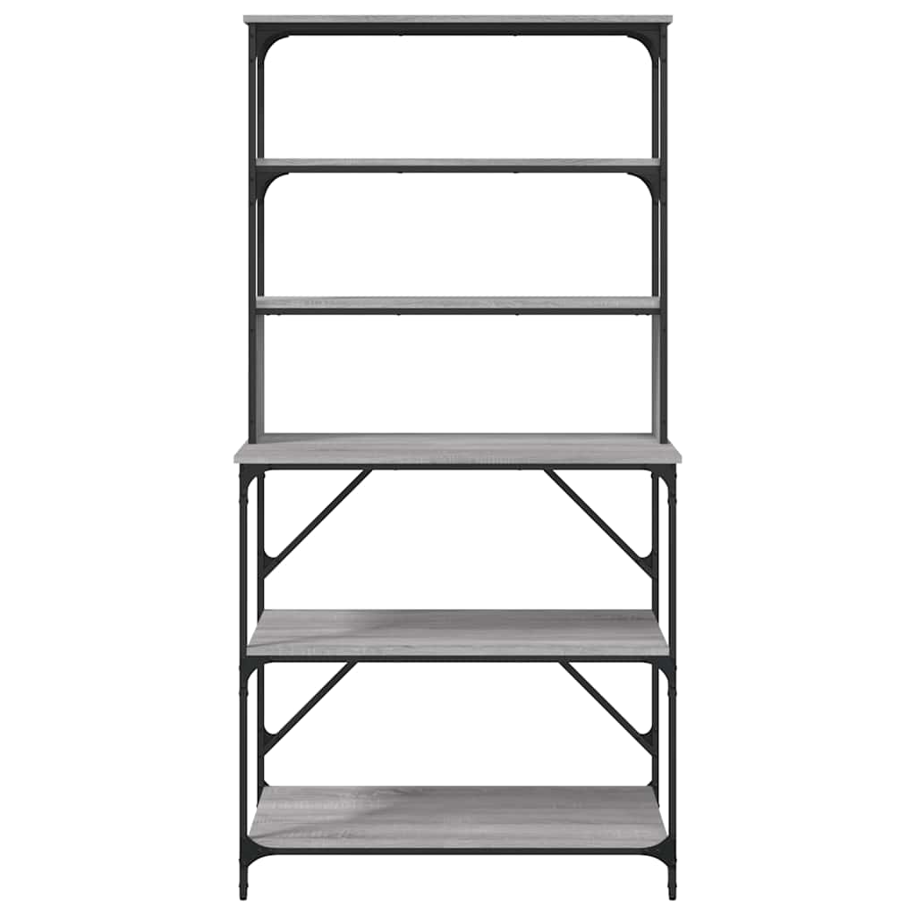 Estante 6 prateleiras 90x40x180 cm deriv. madeira cinza sonoma