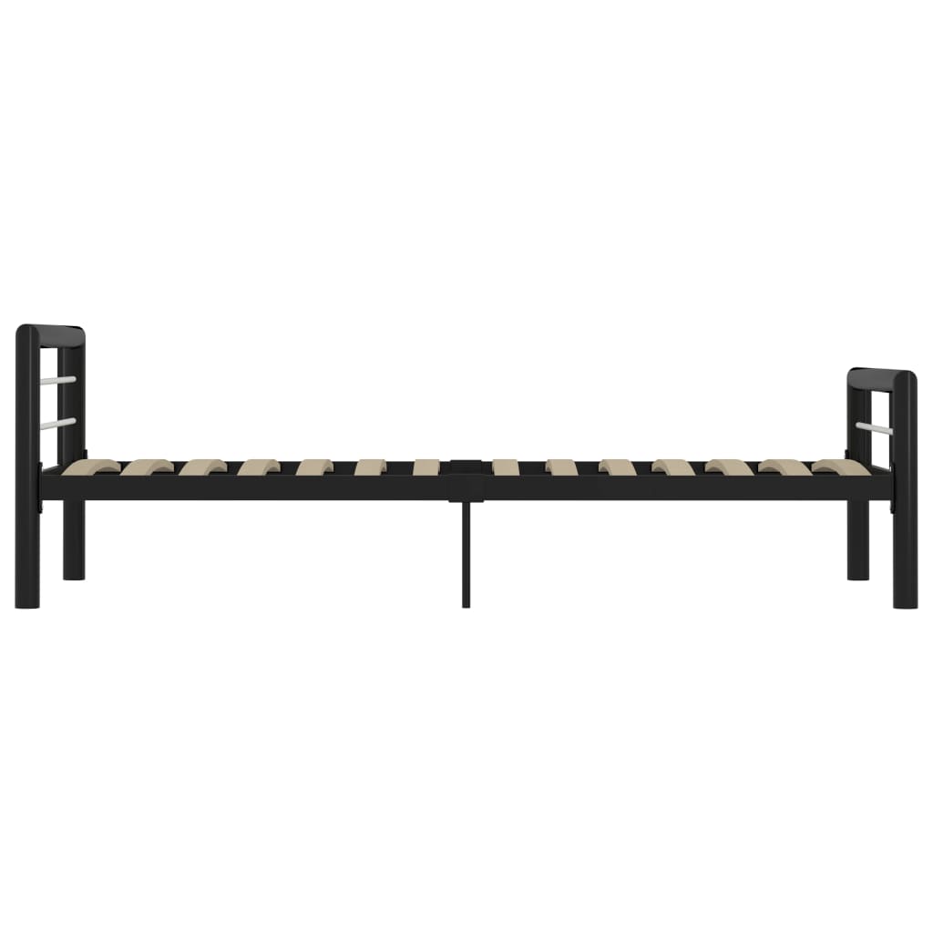 Estrutura de cama 100x200 cm metal preto e branco