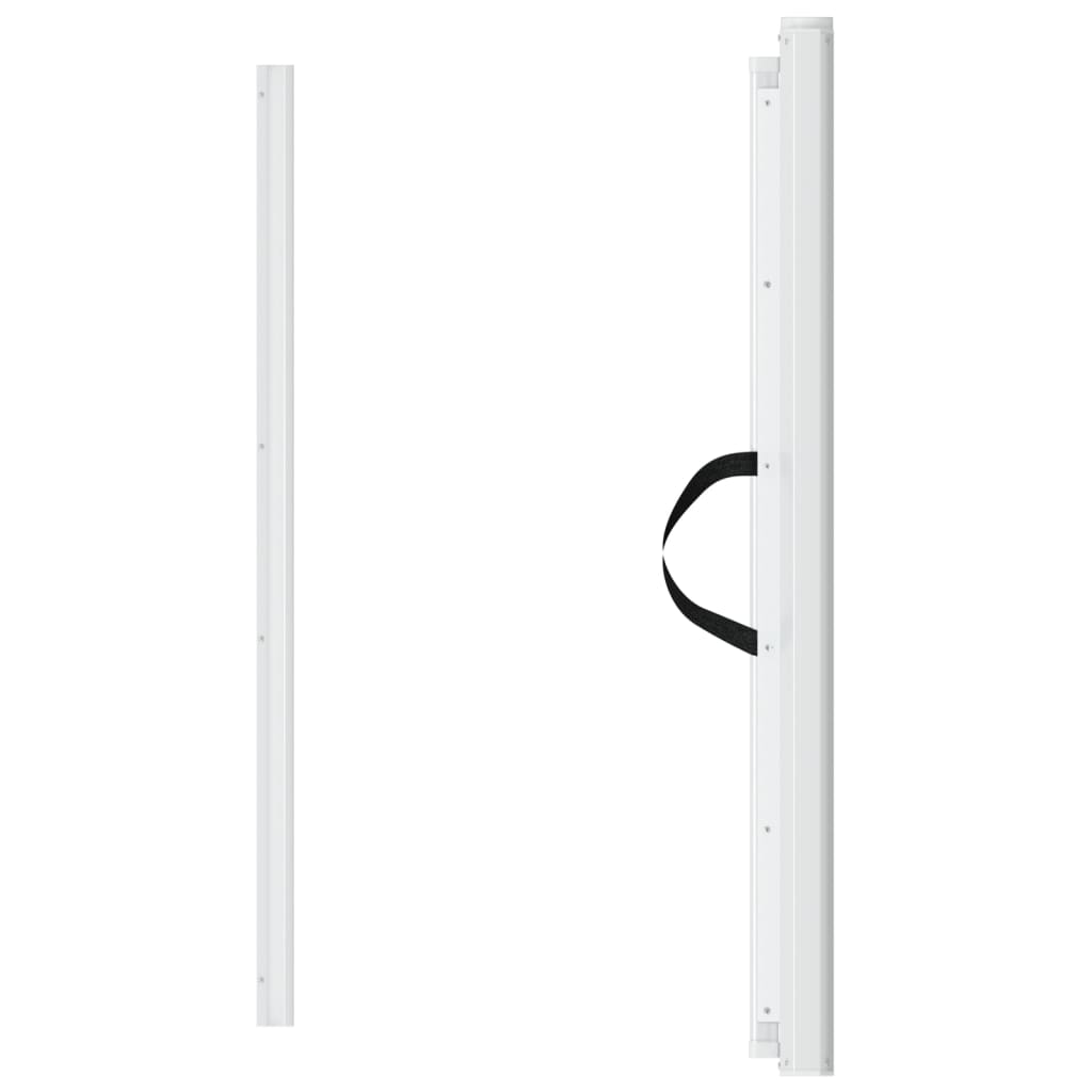 Portão retrátil p/ animais de estimação 82,5x125 cm branco