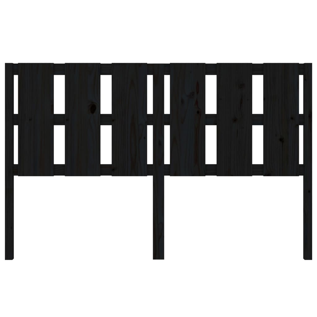Cabeceira de cama 155,5x4x100 cm pinho maciço preto
