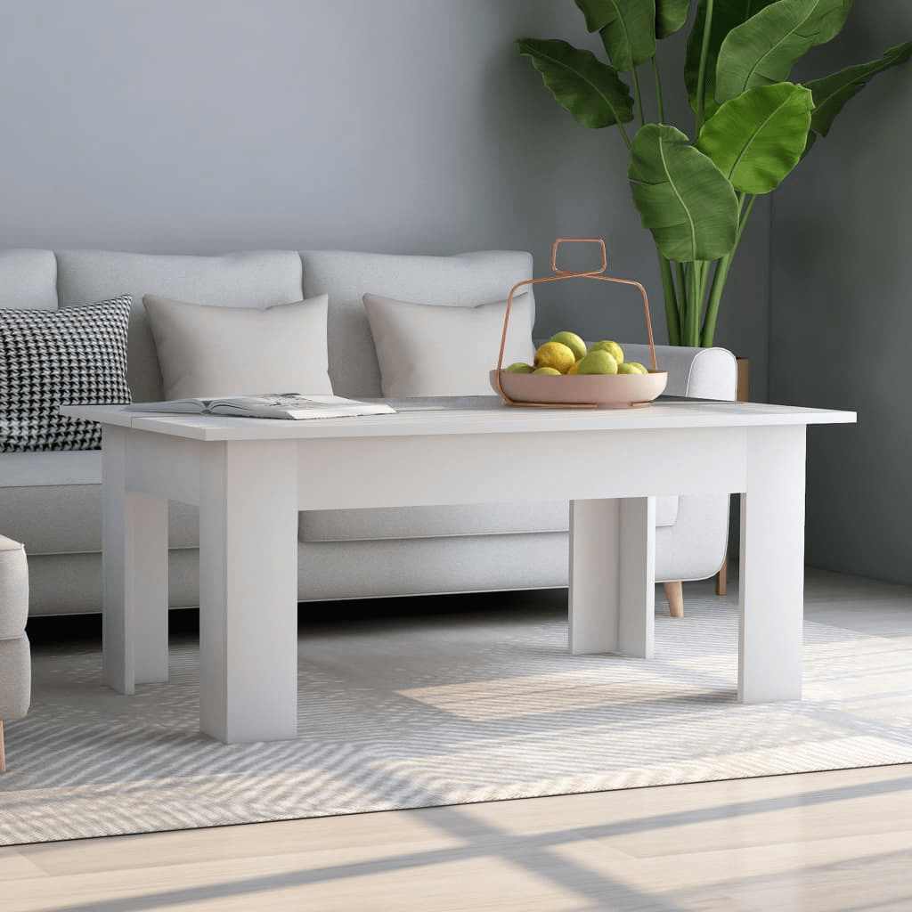 Mesa de centro 100x60x42 cm derivados de madeira branco