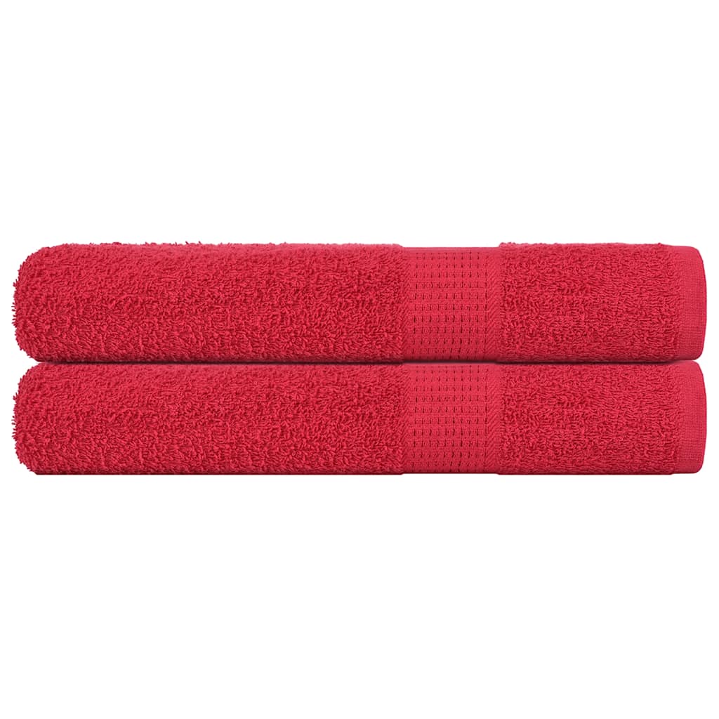 Toalhas de sauna frogn 2 pcs 80x200 cm 360 g/m² vermelho