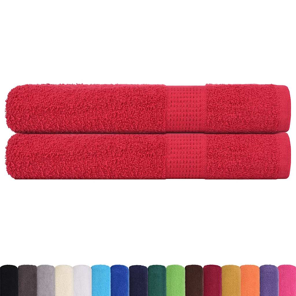 Toalhas de sauna frogn 2 pcs 80x200 cm 360 g/m² vermelho
