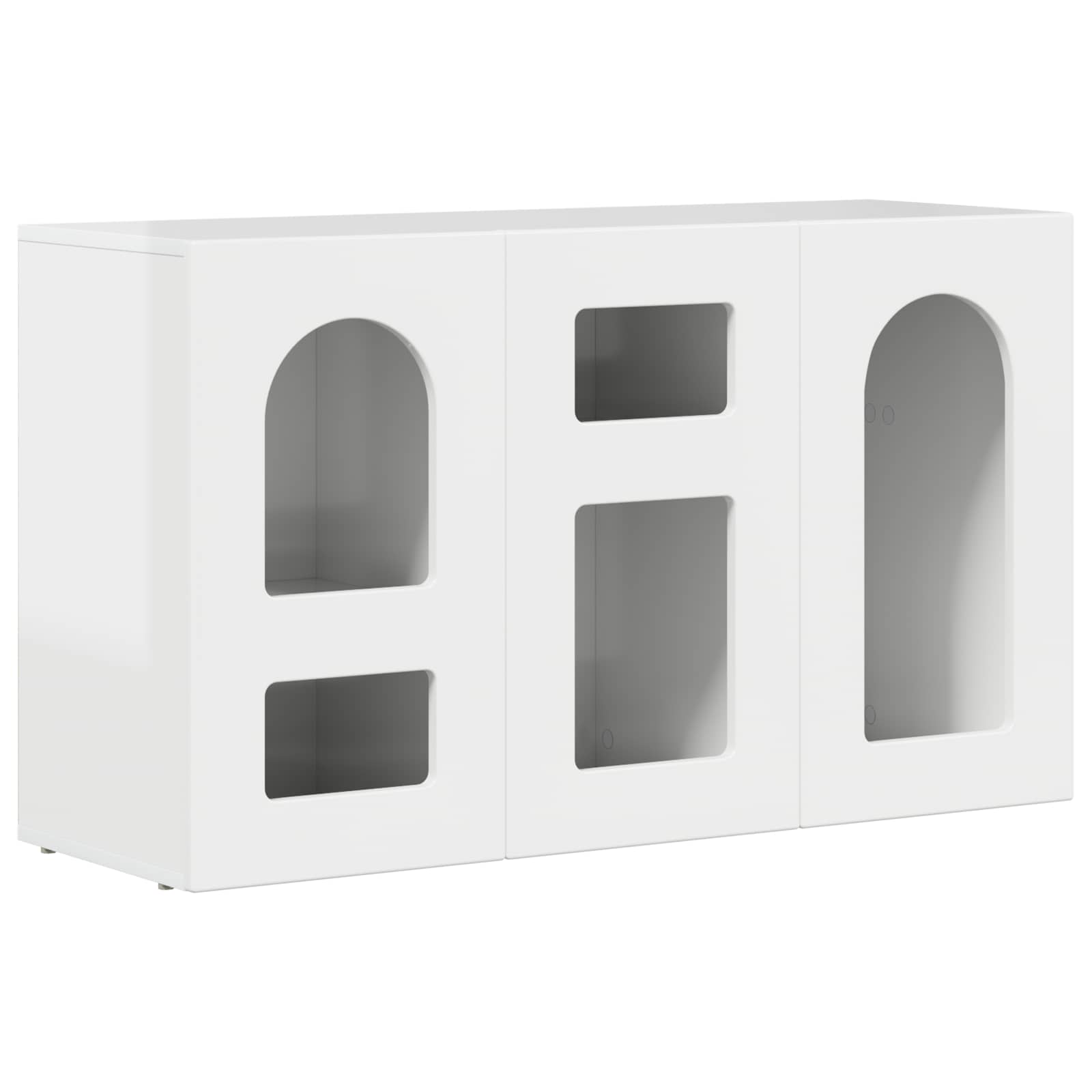 Buffet elst branco brilhante 100 x 35 x 59 cm