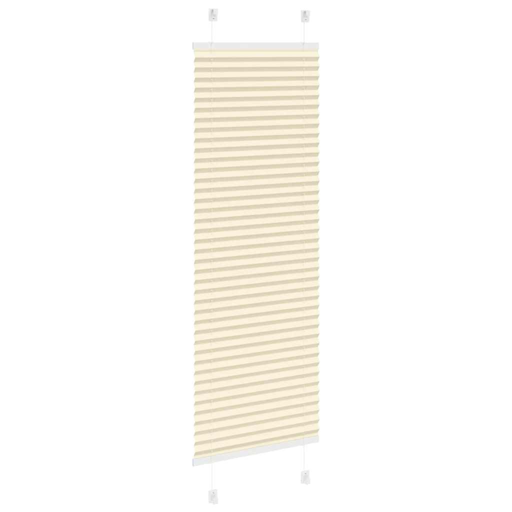 Creme plissada cega 40x100 cm largura tecido 39,4 cm poliéster