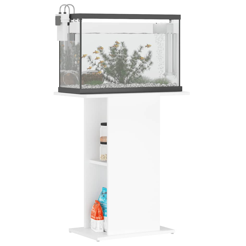 Suporte de aquário 60,5x36x72,5 cm derivados de madeira branco