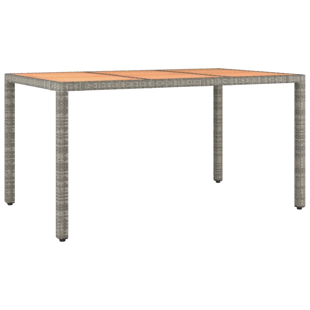 7 Pcs conjunto de jantar p/ jardim c/ almofadões vime PE cinza