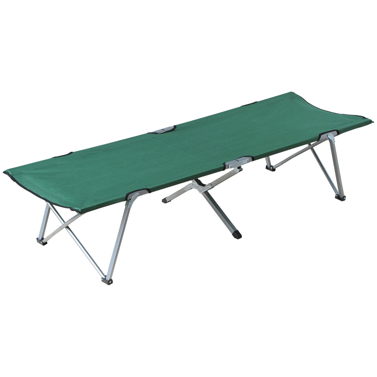 Cama Dobrável de Campismo em Tela Oxford 600D com Estrutura Metálica Suporta até 136 kg para Praia e Caminhadas 193x64x40 cm Ver