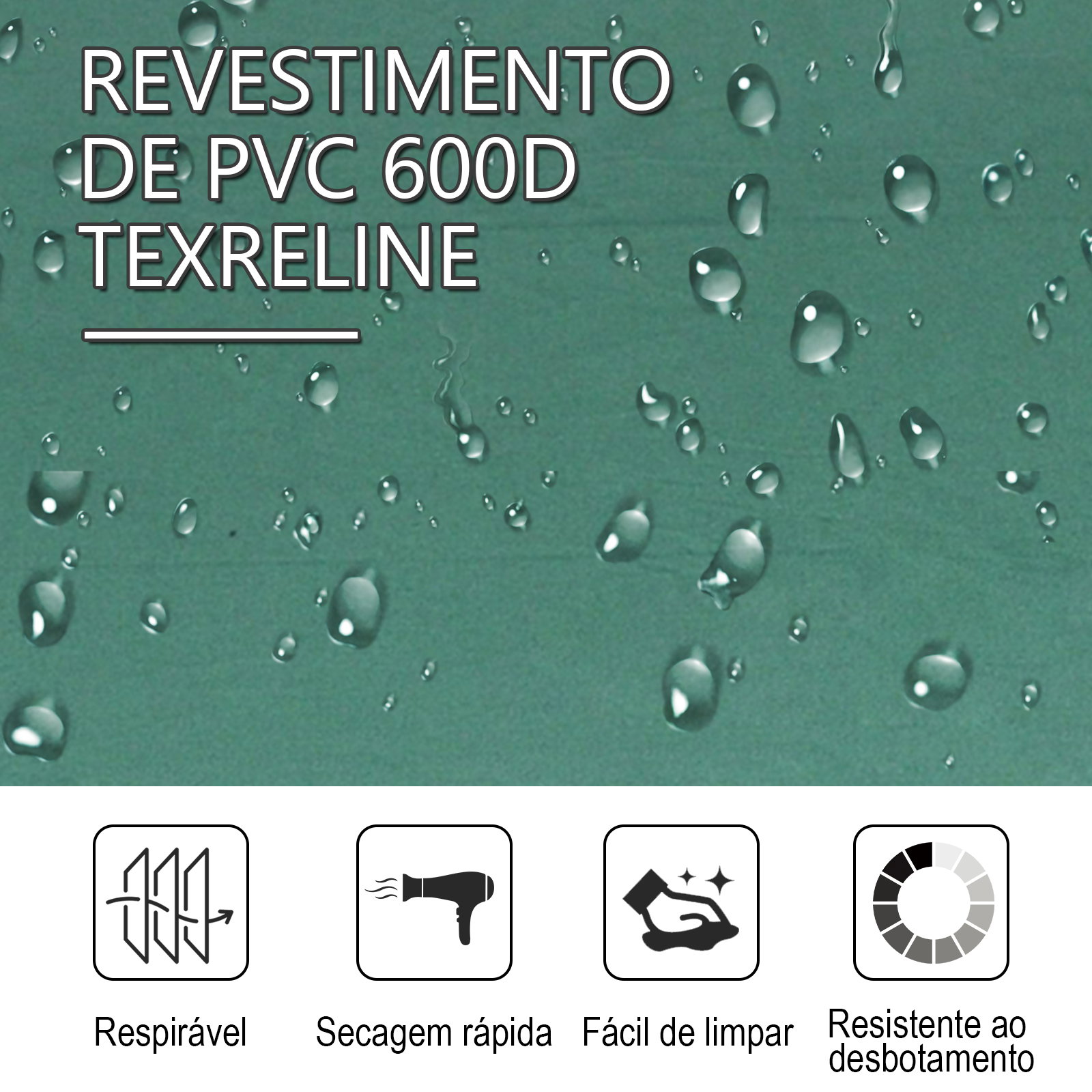 Cama Dobrável de Campismo em Tela Oxford 600D com Estrutura Metálica Suporta até 136 kg para Praia e Caminhadas 193x64x40 cm Ver