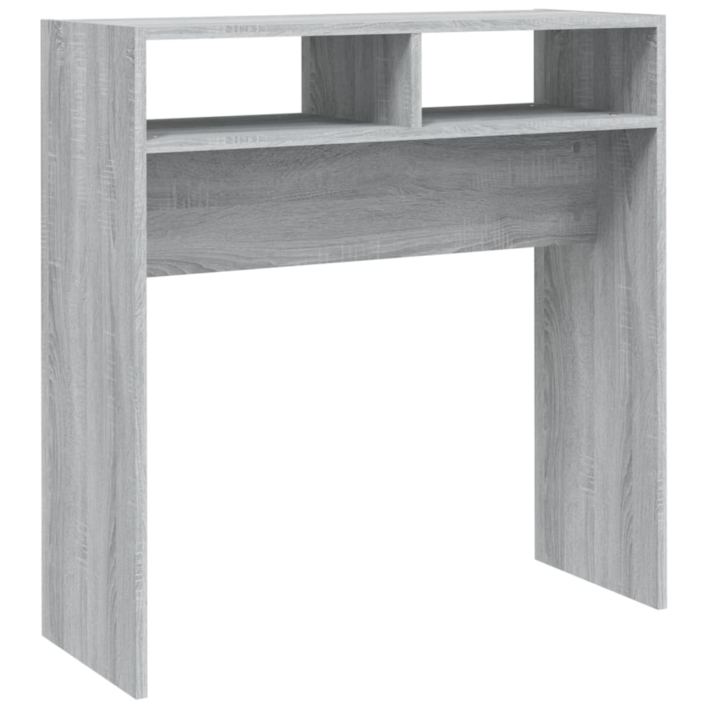 Mesa consola 78x30x80 cm derivados de madeira cinzento sonoma