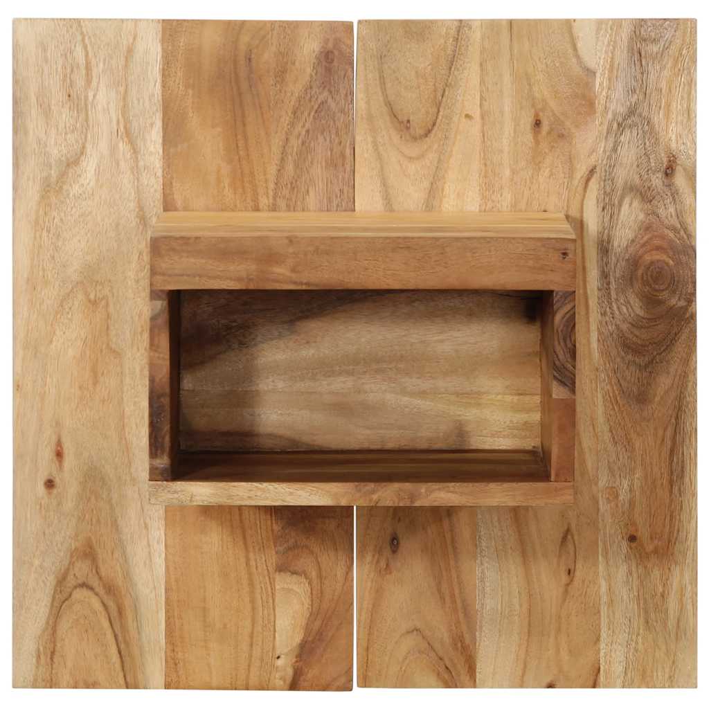 Mesa de cabeceira 50x27x50 cm madeira de acácia maciça