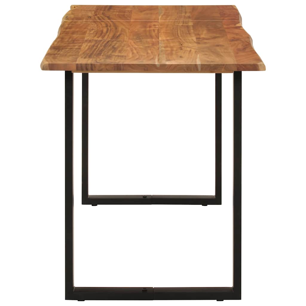 Mesa de jantar 140x70x76 cm madeira de acácia maciça