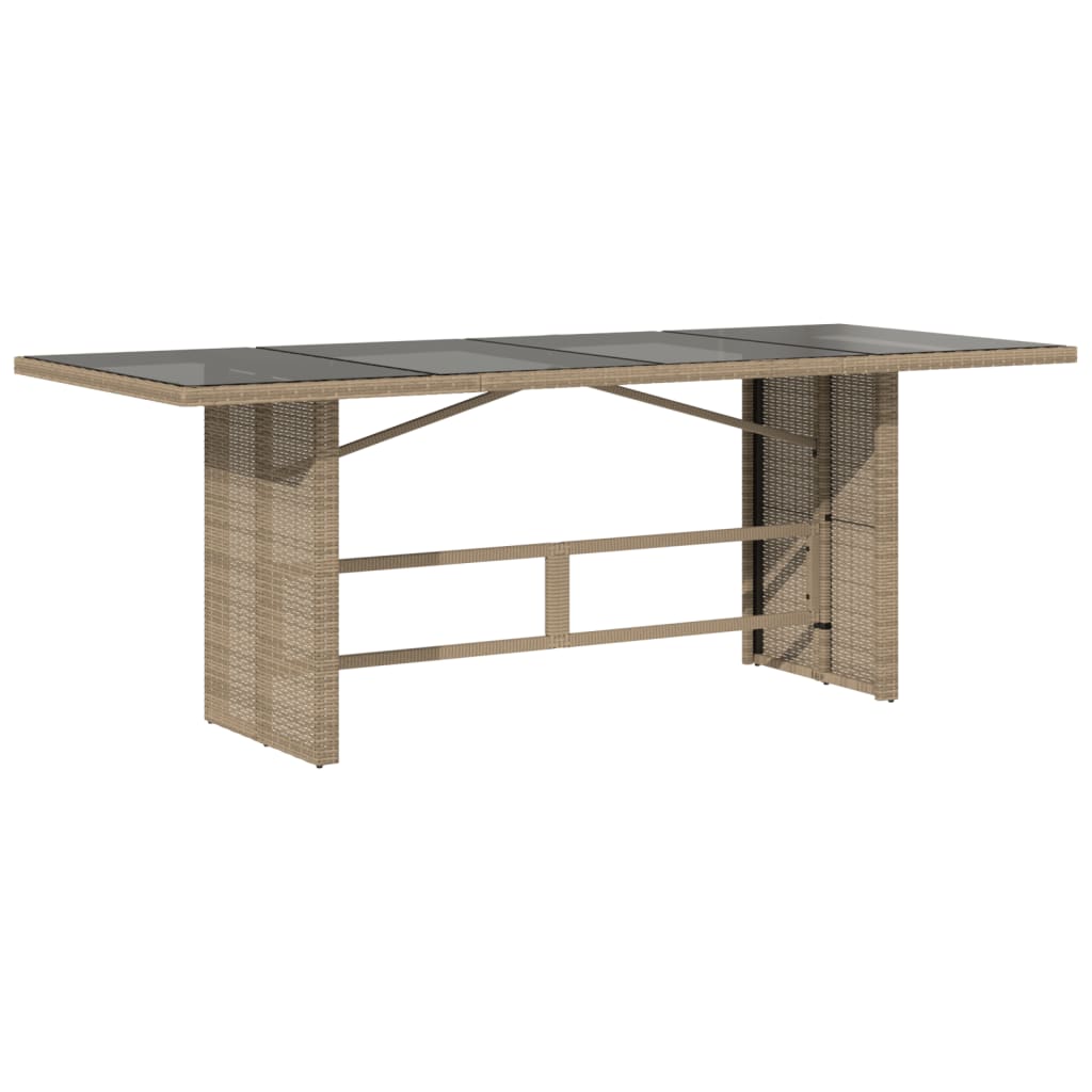 9 Pcs conjunto de jantar p/ jardim com almofadões vime PE bege