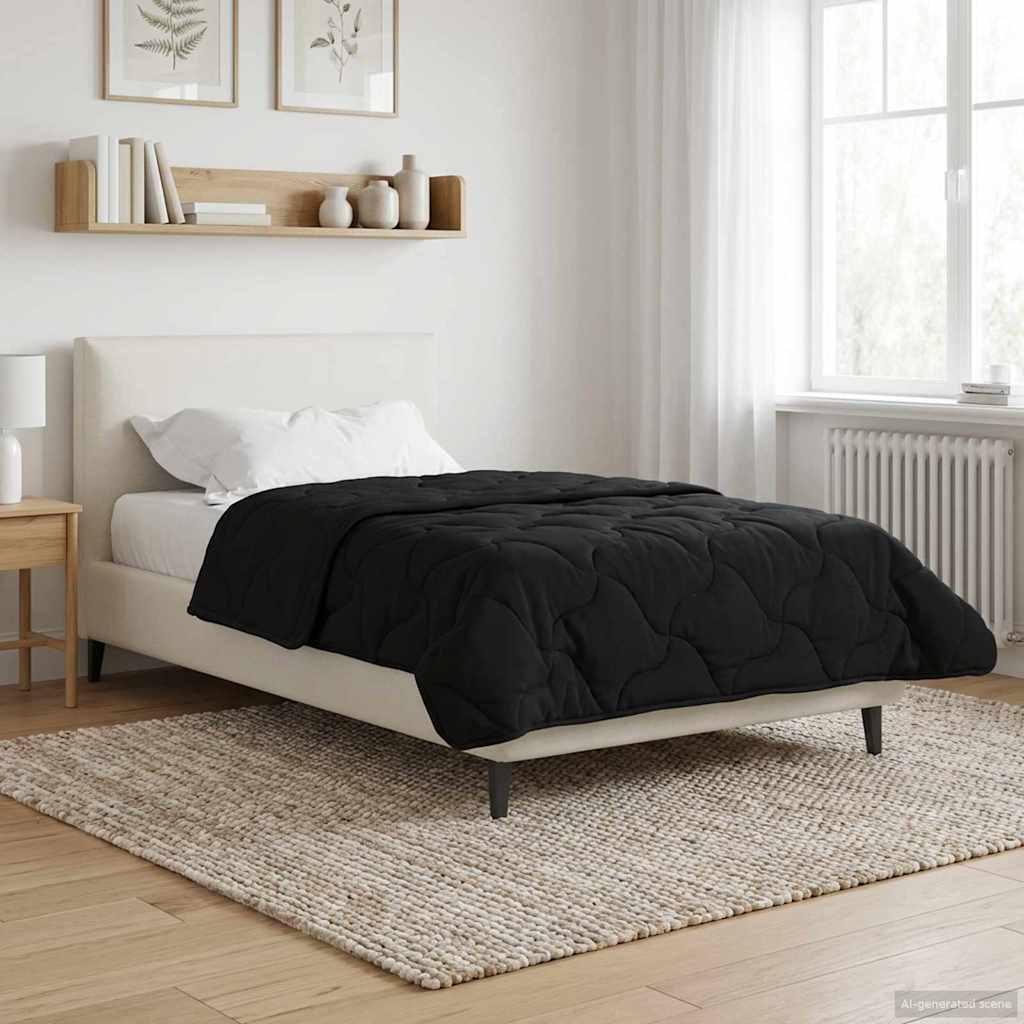 Duvet de ano inteiro colchonete preto 140 x 220 cm